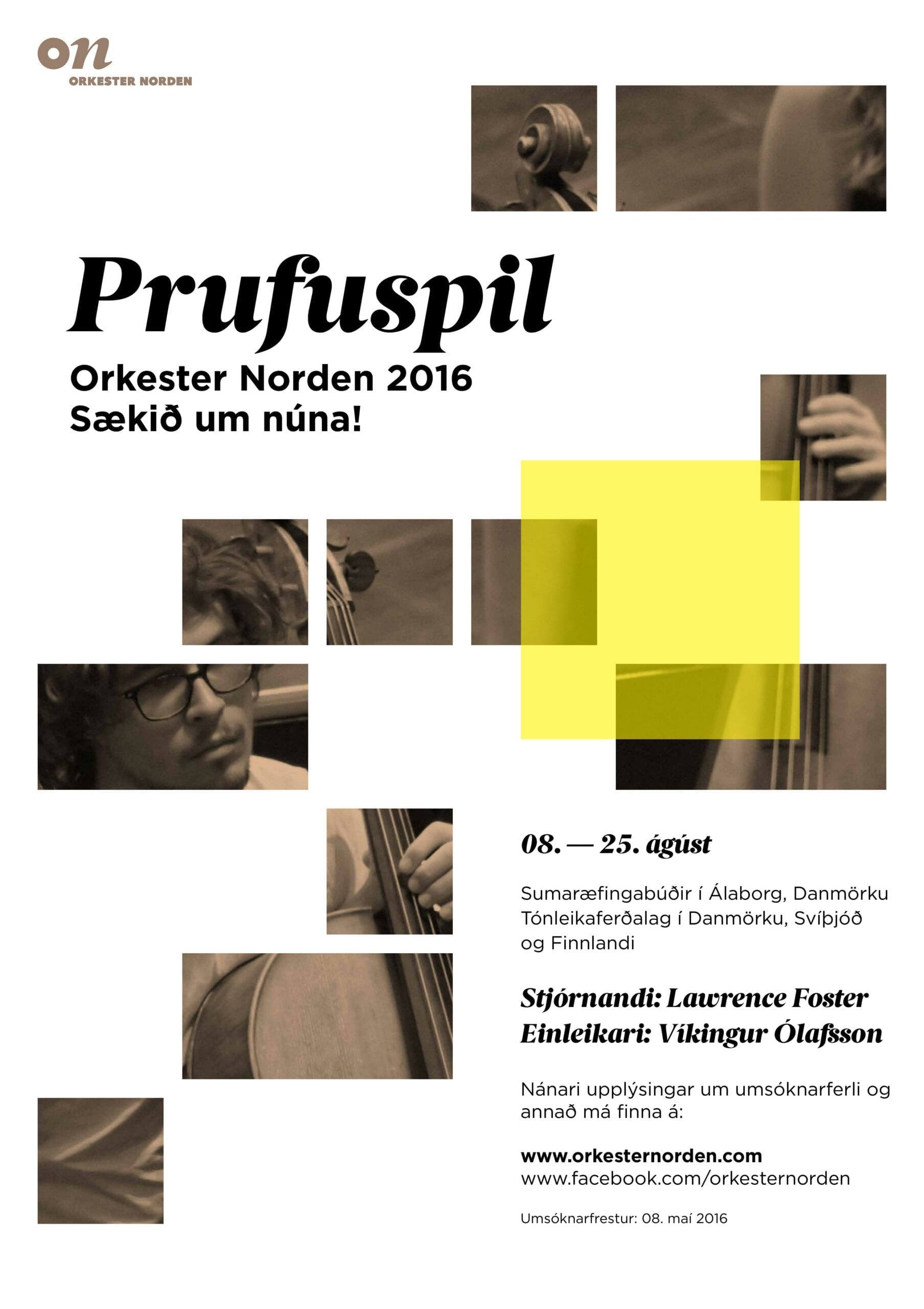 Orkester Norden has started audition for the summercamp 2016