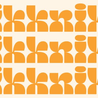 The text PIKKNIKK repeated three times. Orange letters on a soft orange background