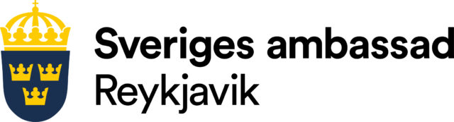 Logo for "Sveriges ambassad Reykjavik"