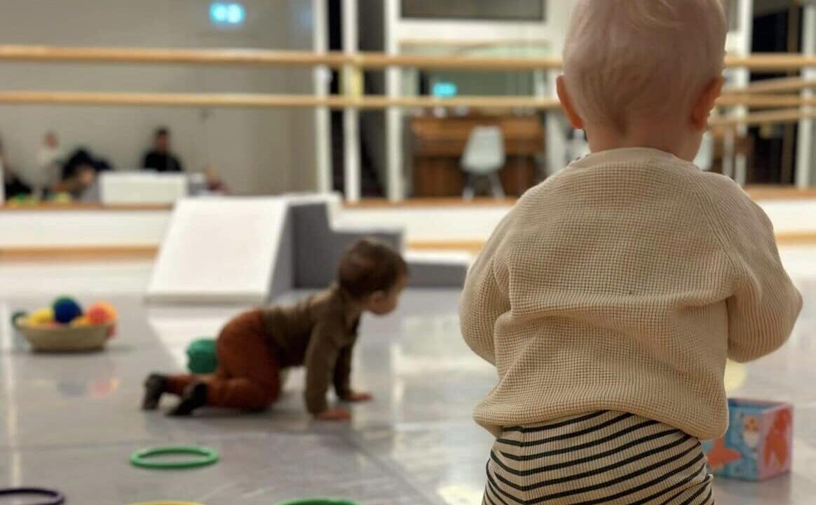 Babies playing